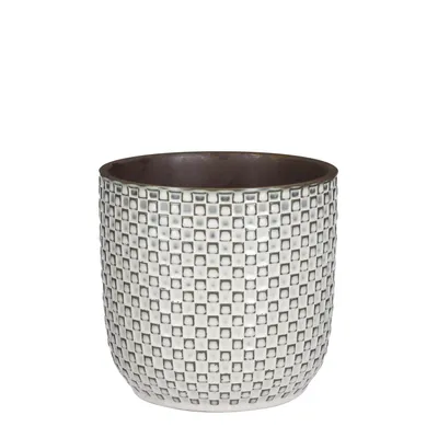 Produktbild von Mica Decorations Daan Blumentopf - H18 x Ø19 cm - Weiß
