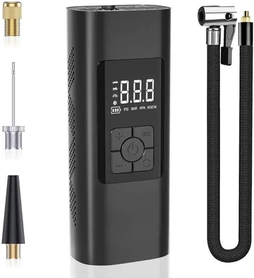 Produktbild von Akku Reifenpumpe 120 PSI, tragbarer Luftkompressor mit LED & Auto-Stopp