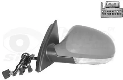 Produktbild von VAN WEZEL 5839817 Außenspiegel Seitenspiegel Links für VW Passat Variant (3C5) Asphärisch Beheizt Grundiert