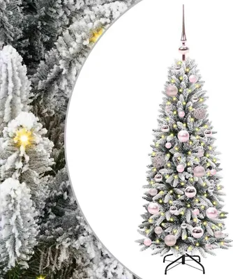 Immagine prodotto di vidaXL Albero di Natale artificiale con 150 LED con supporto bianco 120 cm