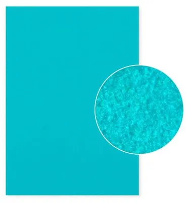 Produktbild von Plottermarie Plotterfolie Premium Flockfolie mit samtiger Oberfläche – Plotterfolie für Textildruck, T-Shirts, Baumwolle, Polyester & Mischgewebe A4 - 390 Aqua