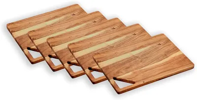 Immagine prodotto di KESPER, set di 5 taglieri, materiale: legno di acacia, dimensioni: 28 x 19 x 1,5 cm, colore: marrone, codice prodotto: 29140