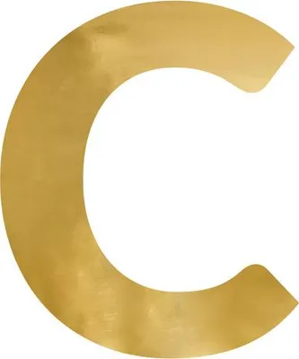 Produktbild von Spiegelbuchstabe „C“, gold, 51x61 cm