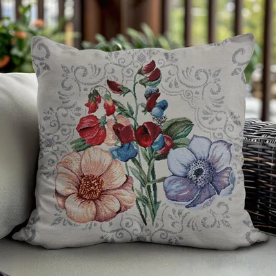Produktbild von Jedeka Gobelin Kissenhülle Blumenmuster 45x45 cm