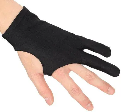 Produktbild von Famanu Zeichenhandschuhe 2 Finger - Digitales Zeichnen - Anti-Mistouch - Größe S - Schwarz