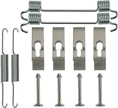 Produktbild von Zubehörsatz Feststellbremsbacken TRW hinten 185 mm passend für MERCEDES-BENZ M-Klasse (W163) für CHRYSLER 300 C Touring (LX, LE) für LANCIA THEMA (LX)