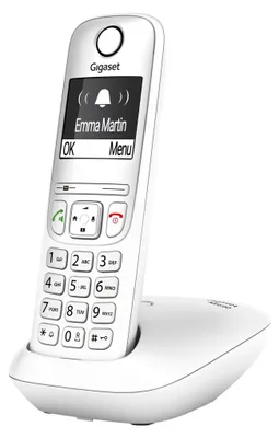 Produktbild von Gigaset AE690 - Analoges/DECT-Telefon - Kabelloses Mobilteil - Freisprecheinrichtung - 100 Eintragungen - Anrufer-Identifikation - Weiß (S30852-H2810-B132)
