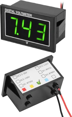 Obrázek produktu pro Zkoušečka napětí na panelu displeje, digitální 0,56palcový LED displej, vodotěsný, vysoce přesný voltmetr, 1dílný stejnosměrný voltmetr (DC2,5C30 V)
