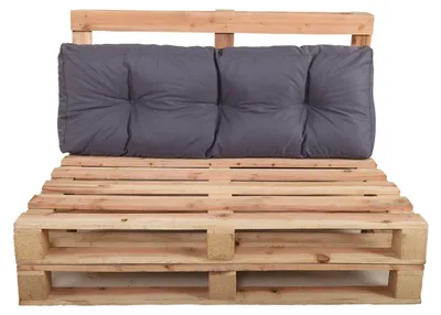 Imagen del producto de Cojines para palets, respaldo - Gris oscuro y rojo - 120x40x10/20 cm