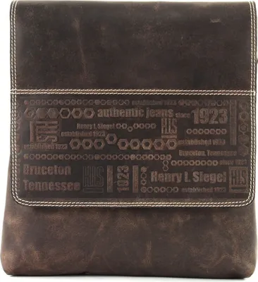 Image de H.I.S Cuir sac à épaule bandoulière Crossover Bag Brown brun