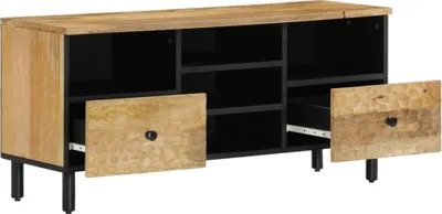 Image de vidaXL Armoire TV 100x33x46 cm en bois massif de manguier