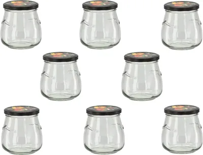 Produktbild von 8 x Vorratsgläser-Sturzgläser Set 500 ml Einweckgläser mit Schraub-Deckel