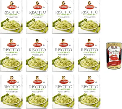 Produktbild von Curtiriso Risotto agli Asparagi Spargelrisotto ist in 8 Minuten fertig 12x 175gr + Italian gourmet polpa 400g
