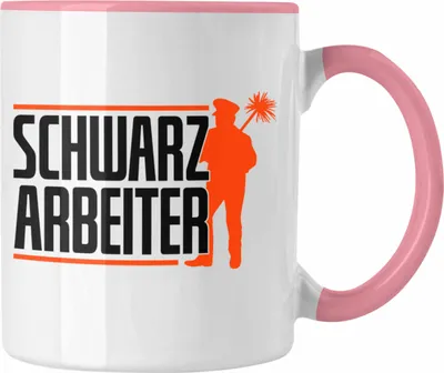 Produktbild von Trendation - Lustiges Geschenk für Schornsteinfeger Spruch Geschenkdiee Schwarzarbeiter (Rosa)