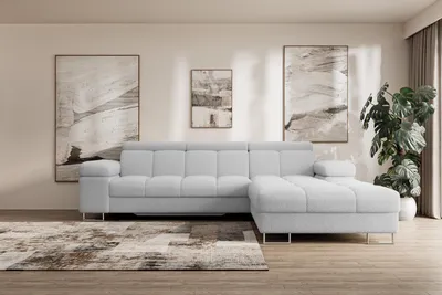 Produktbild von ALTDECOR Ecksofa mit Schlaffunktion und Bettkasten - COMA L - 271x203x79 - Rosa Corner Sofa Eckcouch Couch L-Form, links/rechts angeordnet, Schlafcouch Ausziehbar Wohnlandschaft