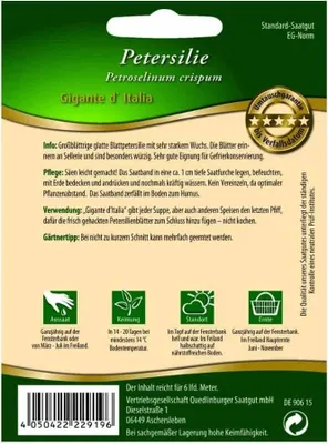 Produktbild von Petersilie Gigante d` Italia von Quedlinburger Saatgut