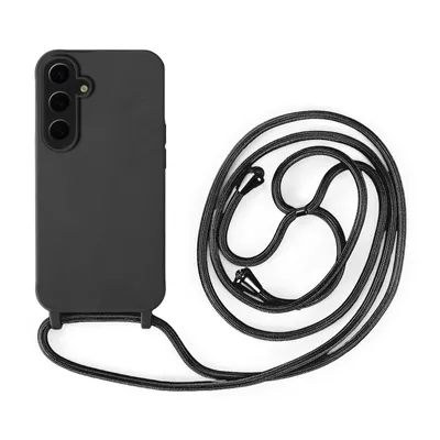 Produktbild von Handykette für Samsung Hanyhülle mit Band Hülle mit Kodel Smartphone Halskette Galaxy S24 Schwarz