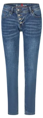 Produktbild von Buena Vista - Damen 5-Pocket Jeans, Malibu cropped stretch denim (BV-B5826-369), Größe:XL, Buena Farben:lake blue (7407)