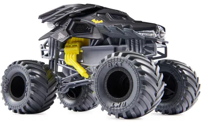 Produktbild von Monster Jam , offizieller Batmobile Monster Truck, Metall-Spritzguss-Fahrzeug zum Spielen und Sammeln im Maßstab 1:24, Monstertruck, 3 Jahr(e), Metall, Schwarz, Grau, Gelb