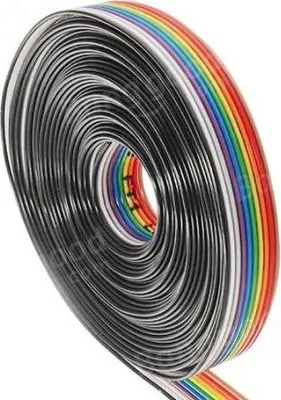 Produktbild von 10-poliges Breadboardkabel, Jumper Kabel - 1.27mm : 5 Meter Länge: 5 Meter