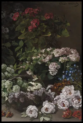 Produktbild von Plakat 61x91,5cm Frühlingsblumen, Monet Vintage für das Wohnzimmer