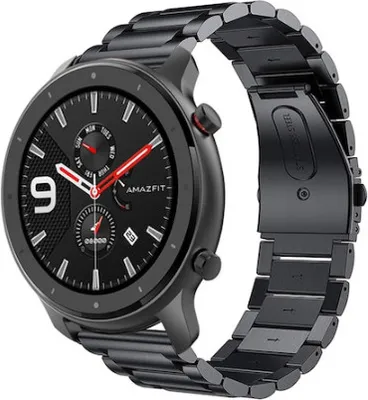 Produktbild von Strap-it Xiaomi Amazfit GTR Gliederarmband (Schwarz)
