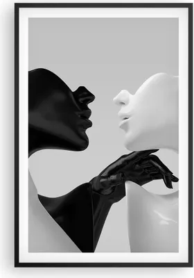 Produktbild von Gerahmtes Poster - Schwarzer Rahmen - Schwarz Weiß Statue - 61x91,5 cm - Wand Bild - Wanddeko - Wandbilder - Kunstposter - Wandposter - Bilderrahmen - Bilder - Kunstdruck - P2BPA61x91-4736