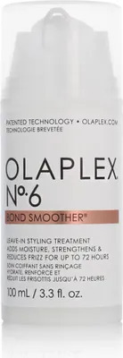 Produktbild von Olaplex No.6 Bond Smoother Leave-In Reparative Styling Cream, 100 ml, beseitigt Frizz & repariert Haar, für alle Haartypen, auch gefärbtes & chemisch behandeltes Haar, Patentierte Technologie, ohne Sulfate, Phthalate, Parabene, Gluten
