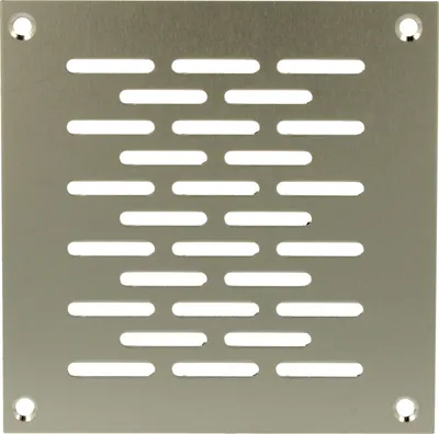 Produktbild von Aluminium Lochblech 100x100mm F1 Lüftungsgitter Lochung 20x3mm silber eloxiert