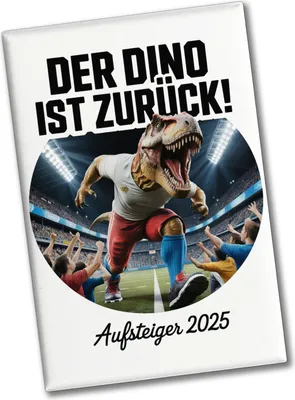 Produktbild von Der Dino ist zurück Hamburg Souvenir Souvenir Magnet - Aufsteiger 2025