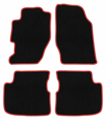 Immagine prodotto di Tappetini in moquette per Honda Accord VI 1998-2002 (coupé) – set 4 pezzi, nero/rosso, su misura – Wielganizator CARLUX