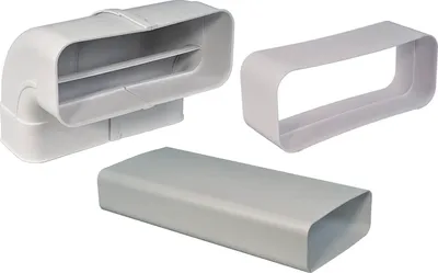 Produktbild von Optimairo Flachkanal-Set 222 x 89, Lüftungssystem Abluftführung Luftförderung, Kunststoff Weiß 222x89