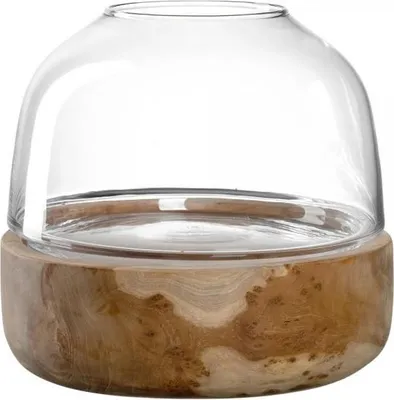 Produktbild von LEONARDO 033758, Vase mit runder Form, Braun, Transparent, Modern, Drinnen, 220 mm, 234 mm