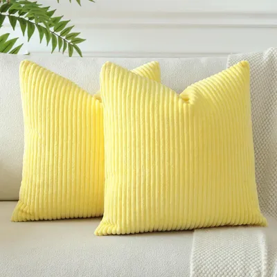 Immagine prodotto di 2 federe per cuscini, colore giallo, 40x40 cm