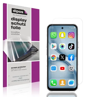 Produktbild von 4x Schutzfolie für viqee A19PRO Mini-Smartphone klar Displayschutzfolie Folie Display Schutz dipos