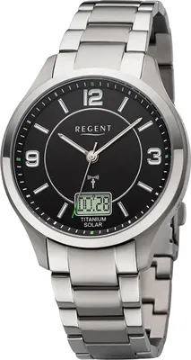 Immagine prodotto di Orologio da uomo Regent in metallo orologio da polso al quarzo bracciale in metallo argento D2URBA715