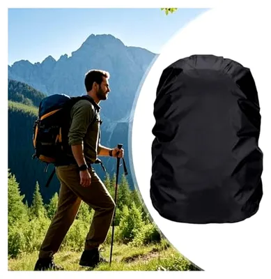 Produktbild von Regenhülle für Rucksack - wasserdichte Schutzhülle für 45l Rucksack