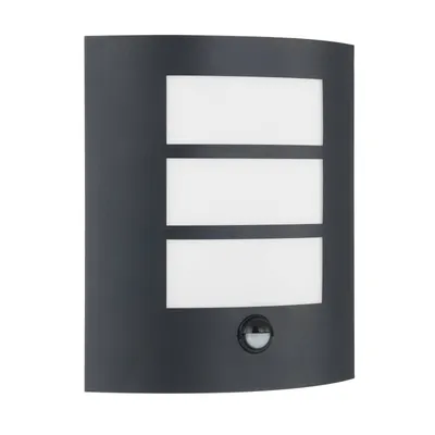 Produktbild von Lindby Außenwandlampe Vimal, Sensor, E27, 26 cm, Aluminium