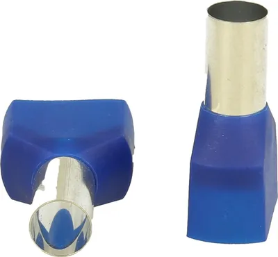Image de Embouts TWIN isolés, taille N, code couleur DIN, section 2 × 16 mm² bleu - 1 pièce