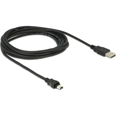 Produktbild von DeLOCK 82311, 3 m, USB A, Mini-USB B, USB 2.0, Männlich/Männlich, Schwarz