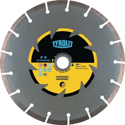 Obrázok produktu pre Diamantový rezný kotúč DCU Standard D. 115 mm otvor 22,23 mm konštrukcia univerzálna 7 mm