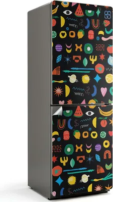 Obrázok produktu pre Jemné listy v zložení - Nálepka na chladničku - Nálepka na chladničku - Samolepiaca fólia na chladničku - Kuchynská dekorácia - 70x190 cm