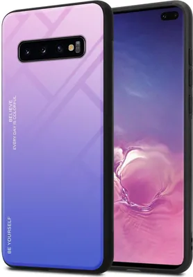Produktbild von Cadorabo Hülle für Samsung Galaxy S10 PLUS Schutz Hülle in Schwarz Handyhülle TPU Etui Cover Case Tempered Glas