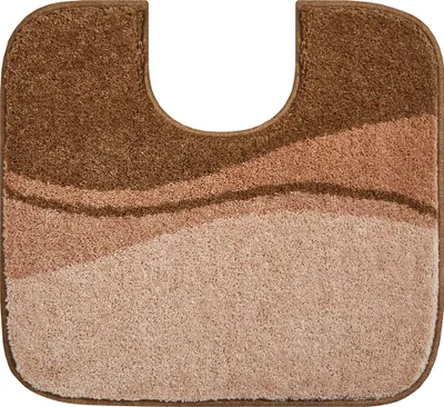 Produktbild von Grund Badteppich Flash - Premium Badematte mit 20 mm Hochflor, Farbe:Braun, Größe:55x60 cm mit Ausschnitt