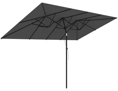 Produktbild von Großer Sonnensschirm, höhenverstellbar, neigbar, 150x295x170-214 cm, Grau