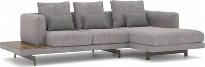 Zdjęcie produktu dla Narożnik do salonu w kształcie litery L szary sofa kanapa designerskie meble tapicerowane