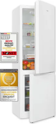 Produktbild von Exquisit Kühl-Gefrierkombination KGC265-70-010D weiss | Nutzinhalt: 269 L | 4-Sterne-Gefrieren | Standgerät