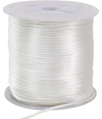 Productafbeelding van Nylonkoord, 1,5 mm x 45,7 meter, wit, voor sieraden maken en knutselen