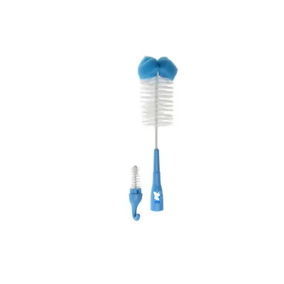 Image de Akuku Brosse pour biberon avec éponge bleue Brosse pour tétine sans BPA