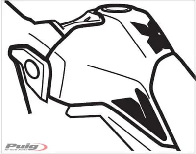Produktbild von PUIG 9303C Spezifischer Tankschutz  passend fuer HONDA CRF1000L AFRICA TWIN Carbon look